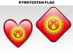 Kyrgyzstan country powerpoint flags