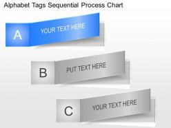 La alphabet tags sequential process chart powerpoint template