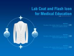 Lab coat and flash icon for medical education