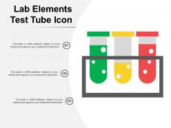 Lab elements test tube icon