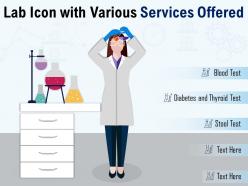 Lab icon with various services offered