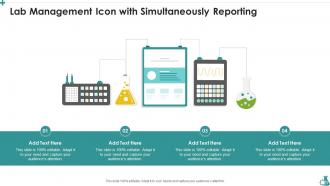 Lab Management Icon With Simultaneously Reporting