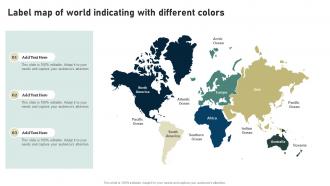 Label Map Of World Indicating With Different Colors