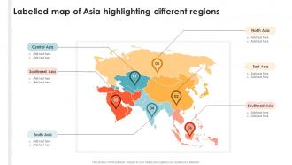 Labelled Map Of Asia Highlighting Different Regions