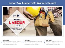 Labor Day Banner With Workers Helmet