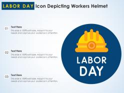 Labor day icon depicting workers helmet