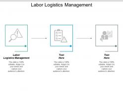 Labor logistics management ppt powerpoint presentation styles show cpb