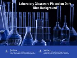 Laboratory Glassware Placed On Dark Blue Background