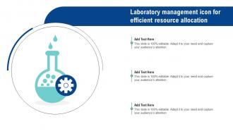 Laboratory Management Icon For Efficient Resource Allocation