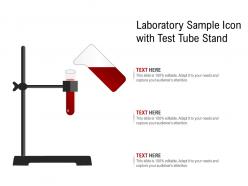 Laboratory sample icon with test tube stand