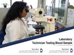 Laboratory technician testing blood sample