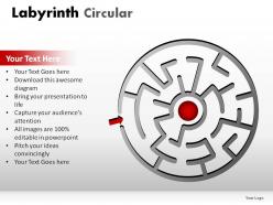 Labyrinth circular powerpoint presentation slides