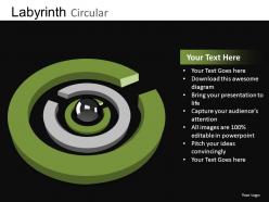 Labyrinth circular powerpoint presentation slides db