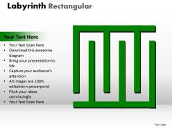 Labyrinth rectangular ppt green modal