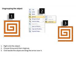 Labyrinth rectangular ppt orange modal