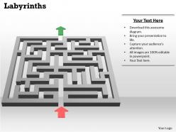 Labyrinths powerpoint template slide
