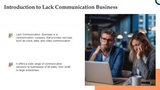 Lack Communication Business Powerpoint Presentation And Google Slides ICP Template Attractive