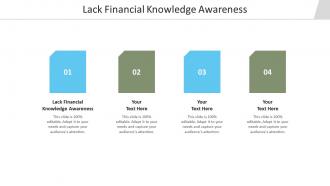 Lack financial knowledge awareness ppt powerpoint presentation summary background cpb