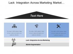 Lack integration across marketing market segmentation expand business