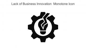 Lack Of Business Innovation Monotone Icon In Powerpoint Pptx Png And Editable Eps Format