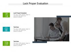 Lack proper evaluation ppt powerpoint presentation professional objects cpb