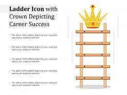 Ladder Icon With Crown Depicting Career Success