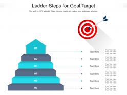 Ladder steps for goal target infographic template