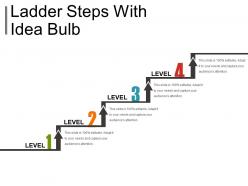 Ladder steps with idea bulb powerpoint slide backgrounds
