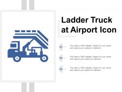 Ladder truck at airport icon