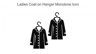 Ladies Coat On Hanger Monotone Icon In Powerpoint Pptx Png And Editable Eps Format