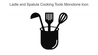 Ladle And Spatula Cooking Tools Monotone Icon In Powerpoint Pptx Png And Editable Eps Format