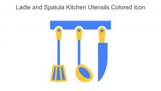 Ladle And Spatula Kitchen Utensils Colored Icon In Powerpoint Pptx Png And Editable Eps Format