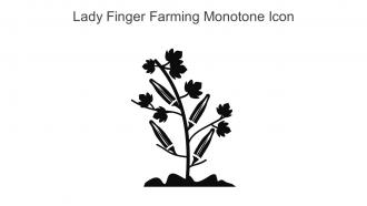 Lady Finger Farming Monotone Icon In Powerpoint Pptx Png And Editable Eps Format