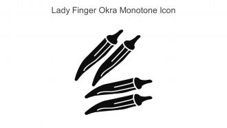 Lady Finger Okra Monotone Icon In Powerpoint Pptx Png And Editable Eps Format