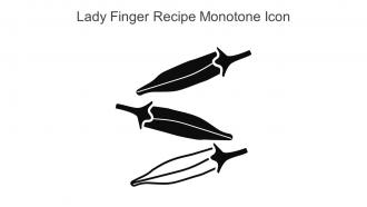 Lady Finger Recipe Monotone Icon In Powerpoint Pptx Png And Editable Eps Format