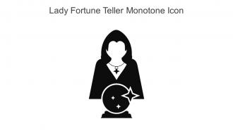 Lady Fortune Teller Monotone Icon In Powerpoint Pptx Png And Editable Eps Format