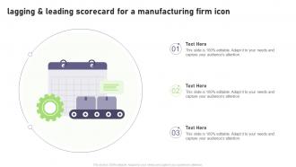 Lagging And Leading Scorecard For A Manufacturing Firm Icon