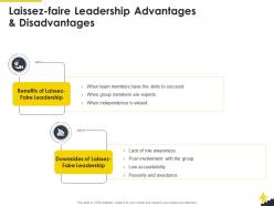 Laissez Faire Leadership Advantages And Disadvantages Corporate Leadership