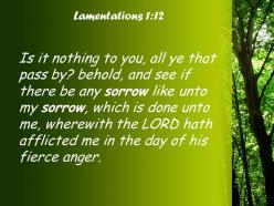Lamentations 1 12 suffering that was inflicted on me powerpoint church sermon