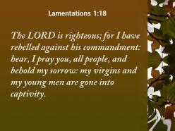 Lamentations 1 18 the lord is righteous powerpoint church sermon