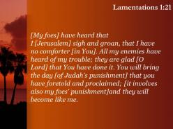 Lamentations 1 21 people have heard my groaning powerpoint church sermon