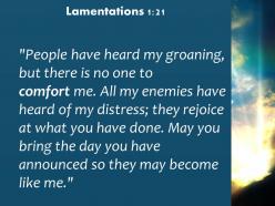 Lamentations 1 21 they may become like me powerpoint church sermon