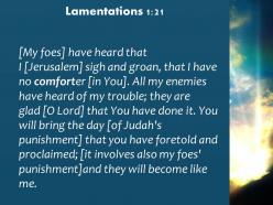 Lamentations 1 21 they may become like me powerpoint church sermon