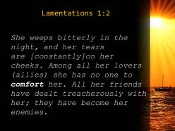 Lamentations 1 2 there is none to comfort her powerpoint church sermon