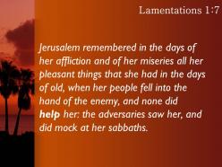 Lamentations 1 7 the days of her affliction powerpoint church sermon