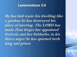 Lamentations 2 6 he has laid waste his dwelling powerpoint church sermon