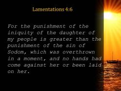 Lamentations 4 6 a moment without a hand turned powerpoint church sermon