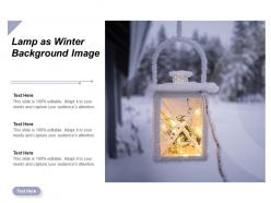 Lamp As Winter Background Image