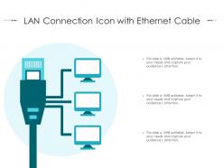 Lan connection icon with ethernet cable