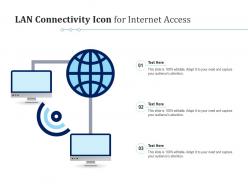 Lan connectivity icon for internet access